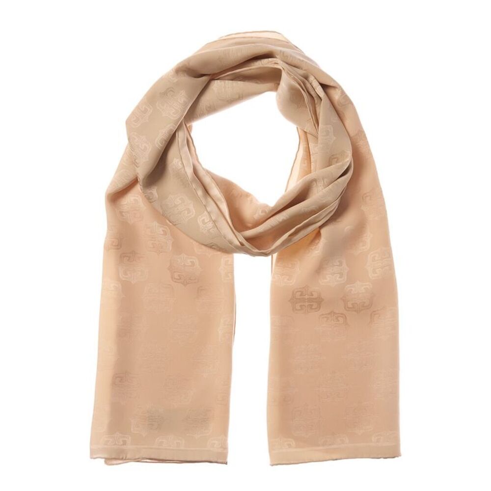 Givenchy 4G Logo Silk Scarf, Natural